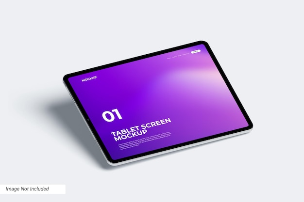 Mockup dello schermo del tablet orizzontale