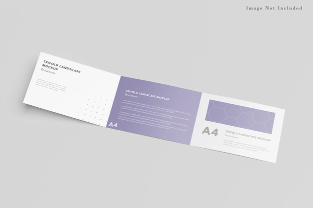 landscape trifold mockup