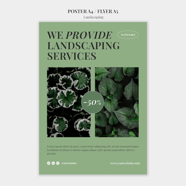 PSD landscaping template design