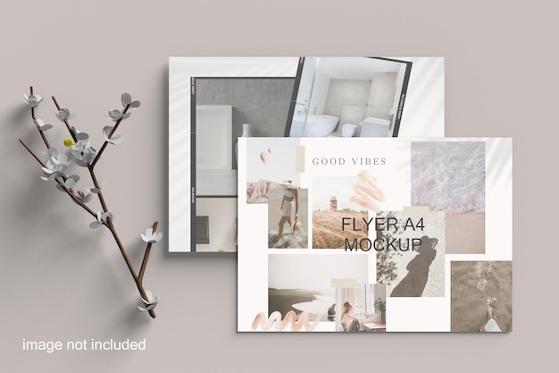 Landschap flyer a4 mockup