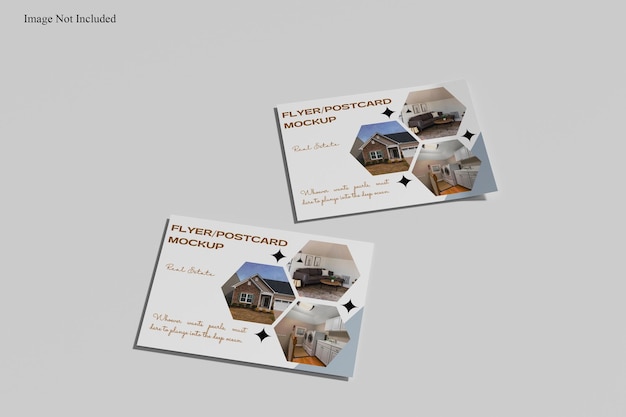 Landschap flyer briefkaart wenskaart mockup