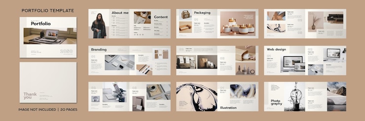 PSD landschap persoonlijke portfolio brochure