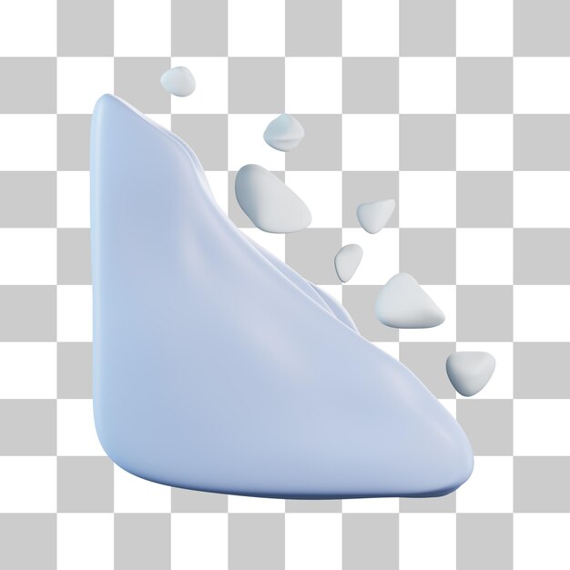 Landslide Prone 3D Icon