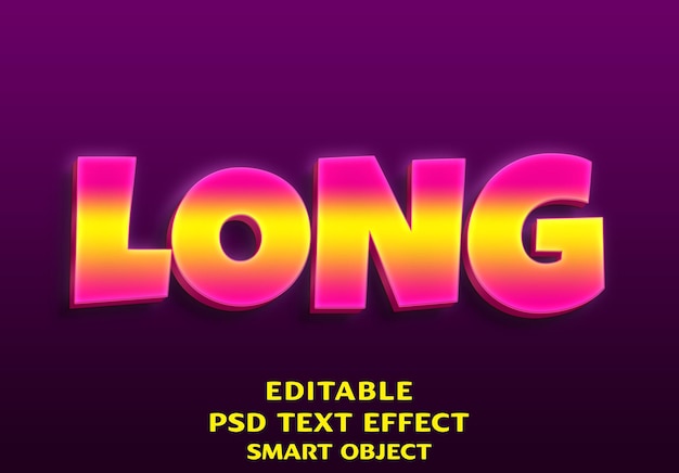Lang 3D-teksteffectontwerp
