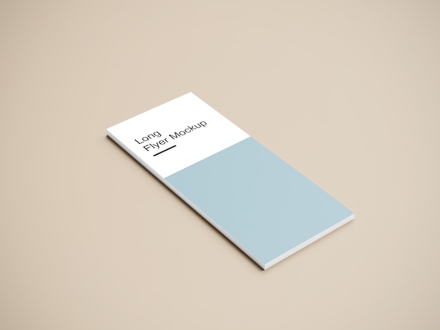 Lange flyer mockup ontwerp psd