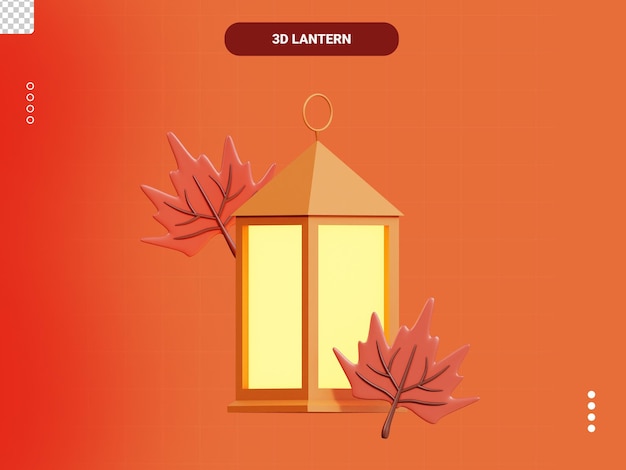 PSD lantern 3d icon