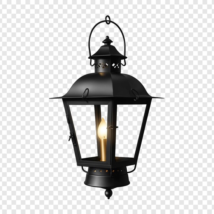 PSD lantern isolated on transparent background