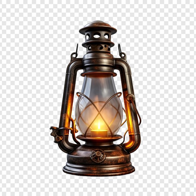 PSD lantern isolated on transparent background