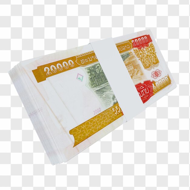 Laos Currency Kip 20.000: Stack of LAK Laos banknote