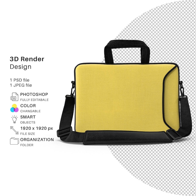 PSD laptop bag 3d modeling psd file realistic laptop