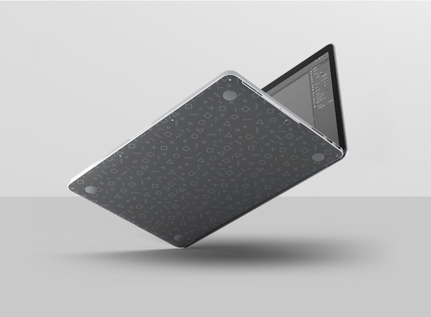 PSD laptop body mockup