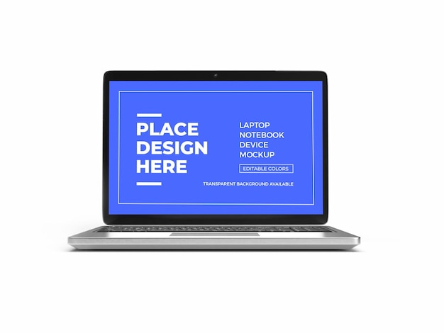 PSD laptop device mockup design isolated