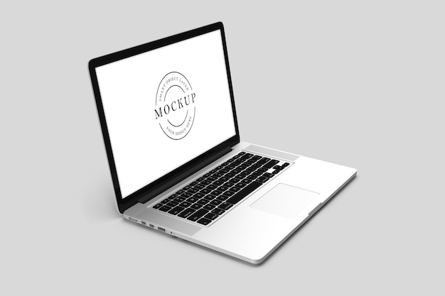 Laptop mockup design rendering