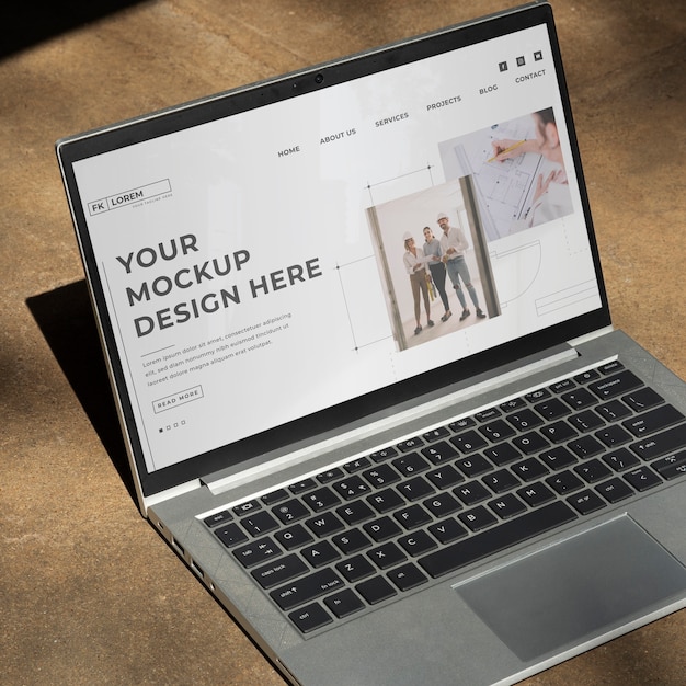 PSD laptop mockup  design