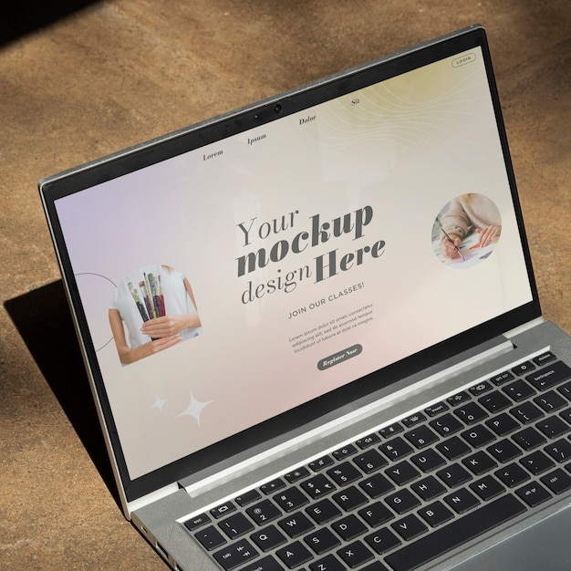 PSD laptop mockup  design