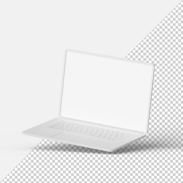 PSD laptop mockup isolated 3d render