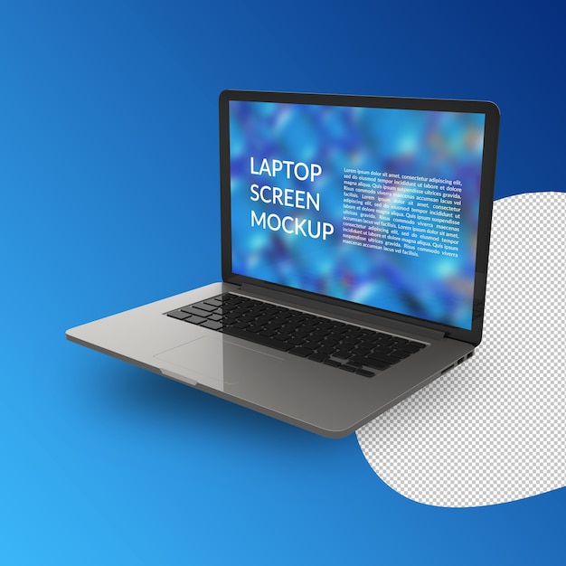 Laptop Mockup Isolated 