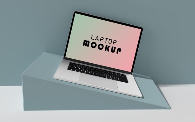 Laptop mockup met schone achtergrond gratis psd