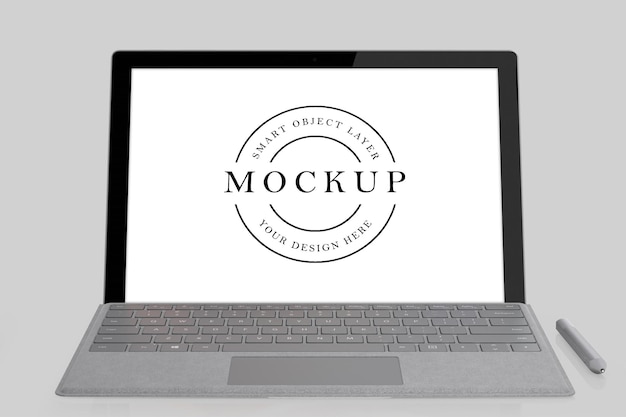 Laptop mockup ontwerpweergave