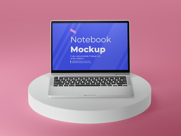 Laptop mockup sjabloon