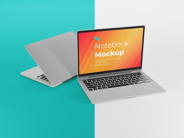 PSD laptop mockup template