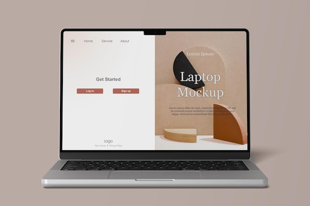 PSD laptop mockup