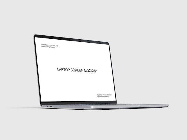 Laptop nuova serie con mockup dello schermo