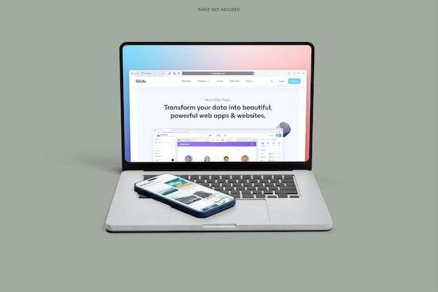 Mockup di laptop e telefono