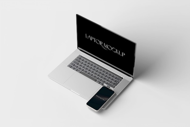Laptop and phone mockup