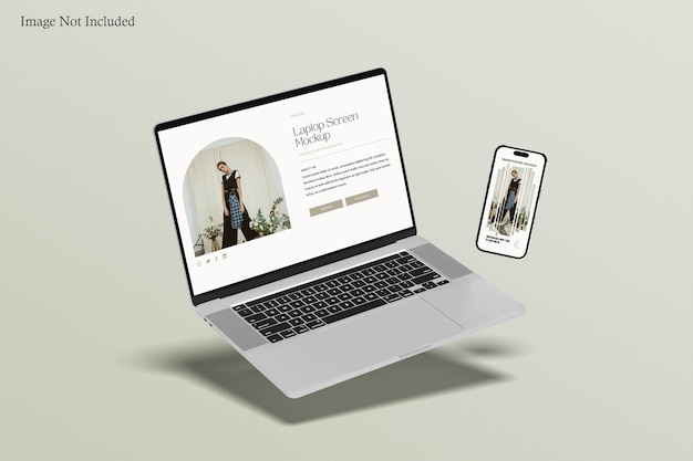 Laptop and phone mockup