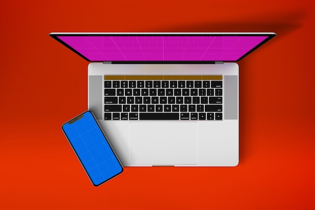 Laptop pro e mobile mockup