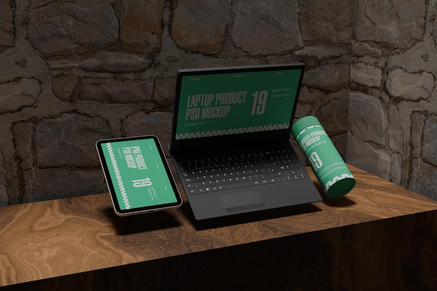 Mockup del psd del portatile