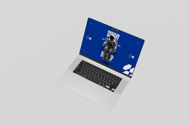 ノートパソコンの PSD モックアップ