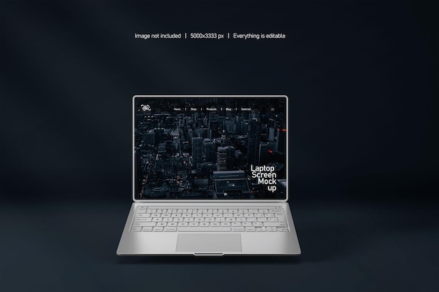 Laptop scherm mockup geïsoleerd