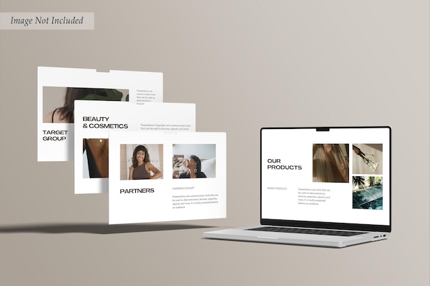 Laptop scherm website mockup