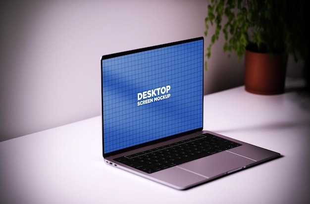 Laptop screen mockup design