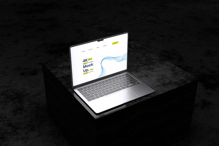 PSD laptop screen mockup full editable
