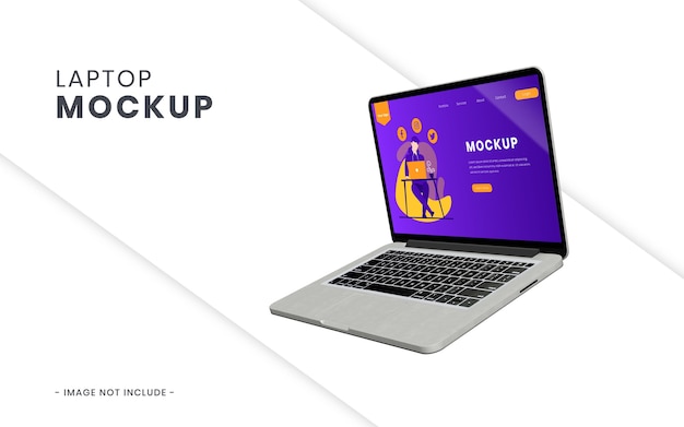 laptop screen mockup isolated