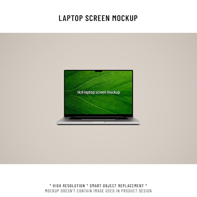 Laptop screen mockup