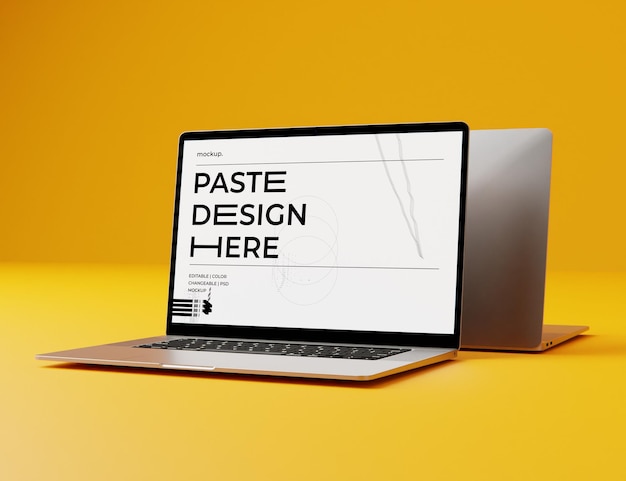 Laptop screen mockup
