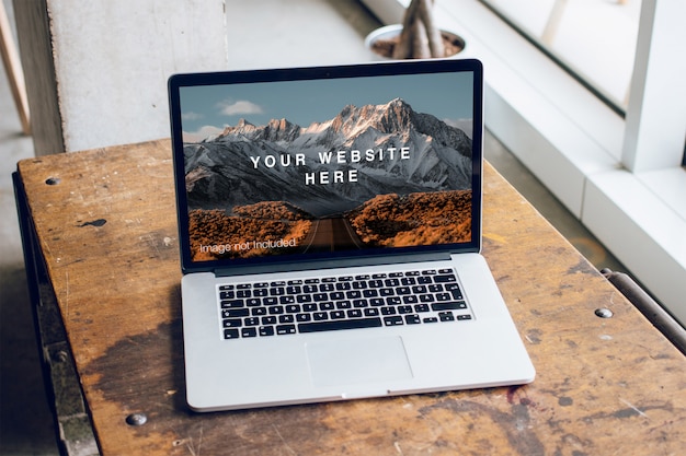 Laptop screen mockup