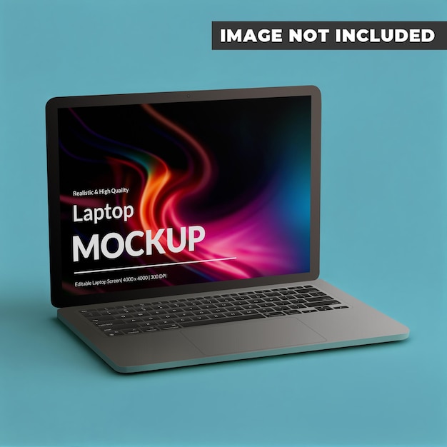 A laptop screen that says image not included.