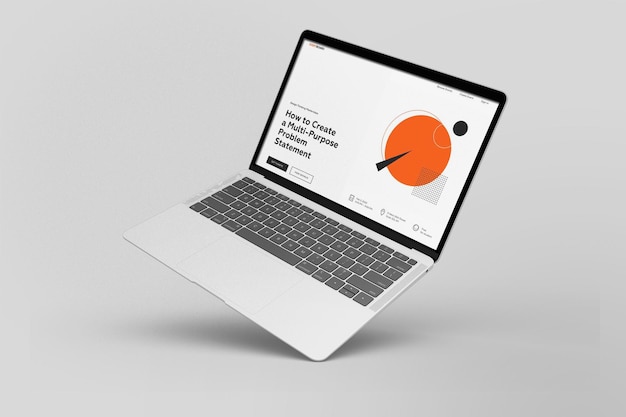 PSD laptop set mockup