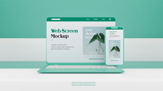 Mockup semplice per laptop e smartphone