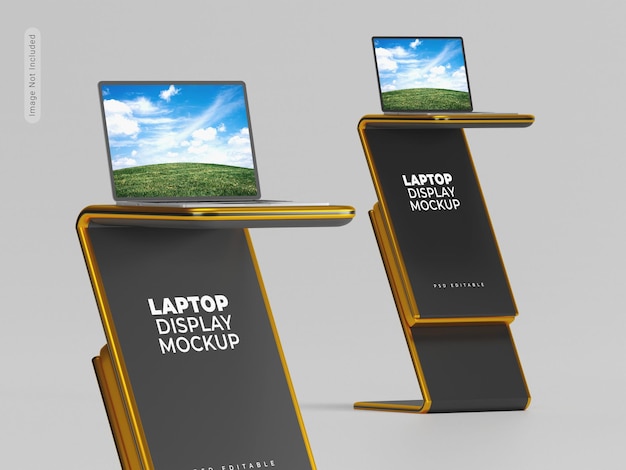 Laptop stand mockup