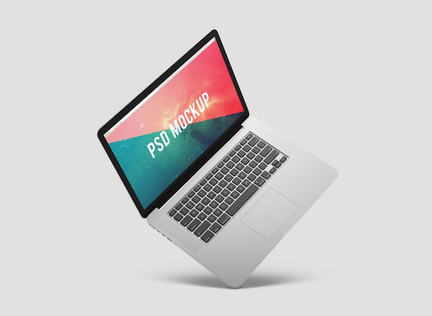 Laptop on white background mock up