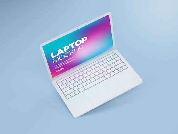 PSD Ноутбук с редактируемым фоновым макетом