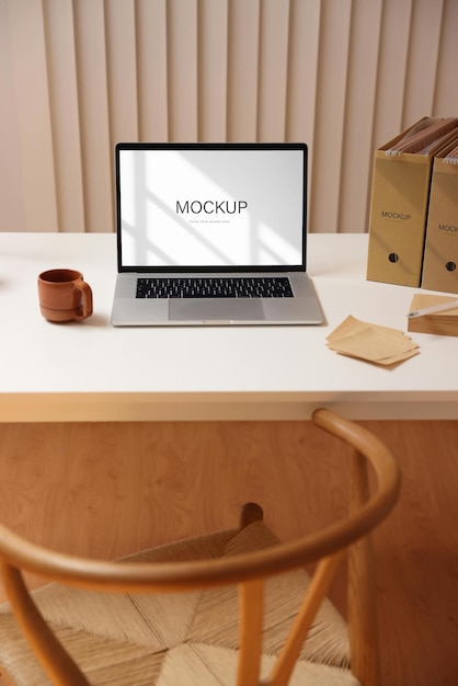 a laptop with the word head on the screen