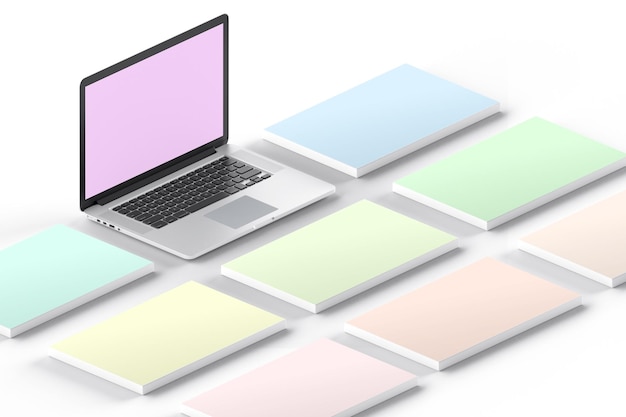 PSD laptops en schermen mockup