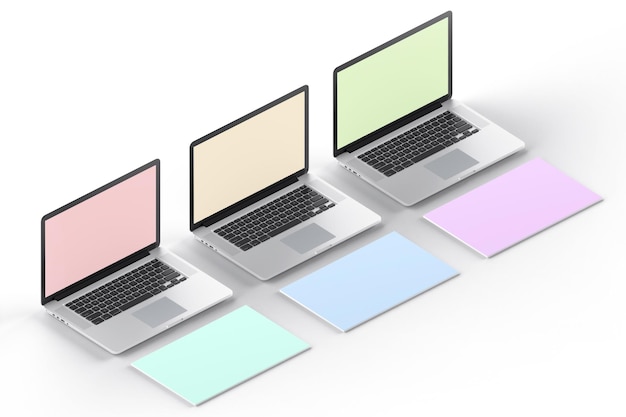 PSD laptops and screens mockup